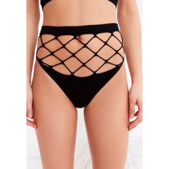 $10❤️Urban Outfitters Fishnet High-Waisted Panty - Picture 5 of 6
